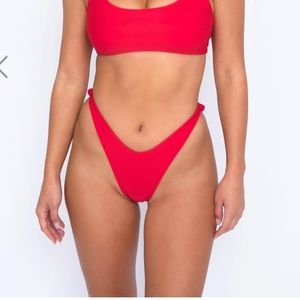 Skatie Red Suzanne Bikini Bottom (selling top as well)